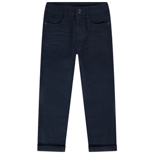 Παντελόνι slim twill μονόχρωμο για αγόρι 