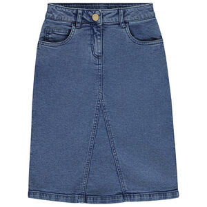 Jupe longue en denim avec découpes pour fille 