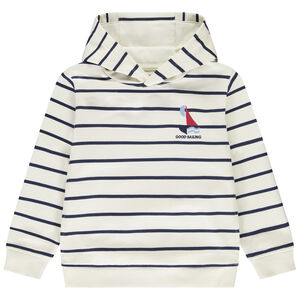 Φούτερ με κουκούλα και φαντεζί μαρινιέρα για αγόρι 