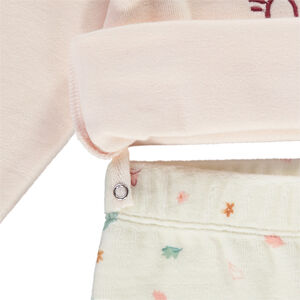 Πιτζάμα 2 τμχ. βελουτέ για μωρό κορίτσι 