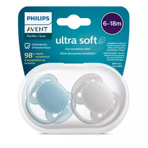 Philips Avent ultra soft Πιπίλα 6-18 μηνών Μπλε-Γκρι  Main Philips Avent ultra soft Πιπίλα 6-18 μηνών Μπλε-Γκρι