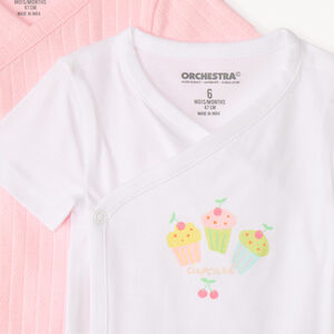 Σετ 7 κοντομάνικων ιματισμών με σχέδια απόλαυσης για μωρά κορίτσια (διαφορετικές ανοίγεις ανάλογα με την ηλικία) 