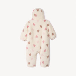 Βρεφικό combi pilote από sherpa με σχέδιο καρδιές και διαφορετικά φινιρίσματα ανάλογα με την ηλικία για bebe κορίτσι 
