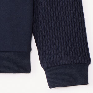 Πουλόβερ μακρυμάνικο με φαντεζί ανάγλυφη επιγραφή puffed print για αγόρι 