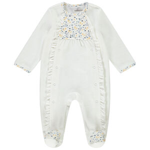 Dors-bien en velours avec détails imprimé fleuri pour bébé fille Main Dors-bien en velours avec détails imprimé fleuri pour bébé fille