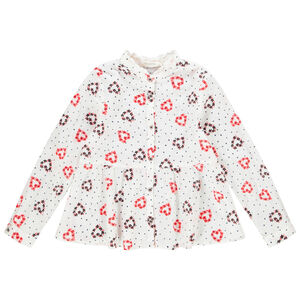 Chemise manches longues imprimée pour enfant fille Main Chemise manches longues imprimée pour enfant fille