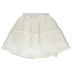 Jupe en tulle volanté avec sequins fleurs irisés pour bébé fille 