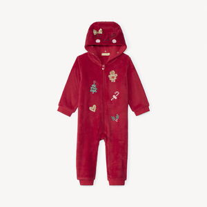 Surpyjama ludique de Noël en sherpa pour bébé fille  Main Surpyjama ludique de Noël en sherpa pour bébé fille