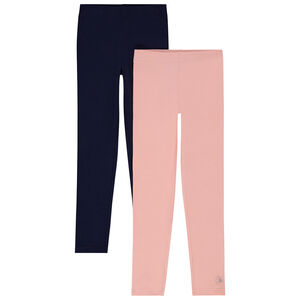 Σετ από 2 μονόχρωμα κολάν με foil print για κορίτσι 