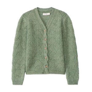 Gilet en tricot fantaisie avec ouverture en torsade pour fille  