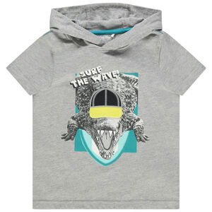 T-shirt κοντομάνικο με κουκούλα σχέδιο κροκόδειλος Main T-shirt κοντομάνικο με κουκούλα σχέδιο κροκόδειλος