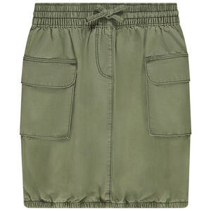 Φούστα effet smocké με τσέπες cargo για κορίτσι 