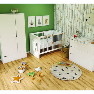 Σεντόνι με λάστιχο Nos petits amis από βαμβακερή popeline με ζωάκια 60x120 cm 