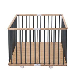 Parc pliant évolutif Gaby coloris kaki/bois naturel 