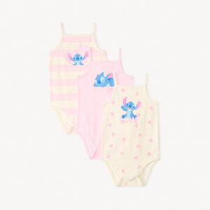 Σετ 3 κορσέδων με στάμπα Stitch Disney για κορίτσι μωρού 