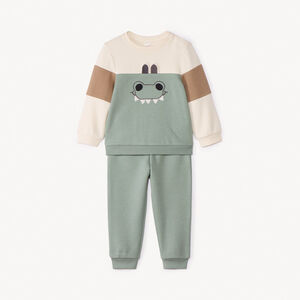 Ensemble jogging ludique effet color block pour bébé garçon 