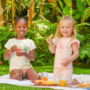 Σετ πυτζάμα 2 τεμαχίων μπλουζάκι + σορτς για κορίτσι μωρού 