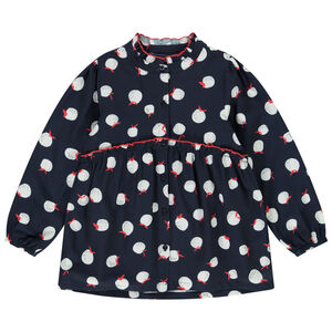 Tunique en toile de coton imprimé pommes pour fille Main Tunique en toile de coton imprimé pommes pour fille