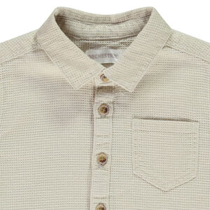 Πουκάμισο μακρυμάνικο με σχέδιο κηρήθρας για μωρό αγόρι 