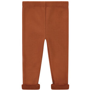 Κολάν μονόχρωμο από πλεκτό με εσωτερική επένδυση από φλις για μωρό κορίτσι 