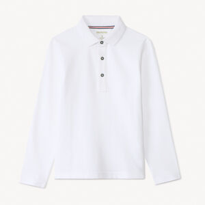 Polo manches longues uni pour garçon  