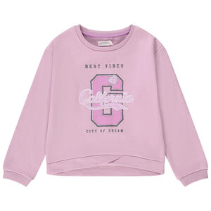 Φούτερ σε molleton με patch bouclettes για κορίτσι 