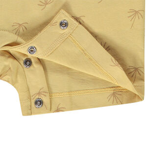 Κοντή αμάνικη ολόσωμη φόρμα με print φοίνικες για bebe αγόρι 