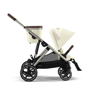 Καρότσι διπλό Gazelle S - Μεταλλικός σκελετός Ταφ / Κάθισμα Seashell Μπεζ 