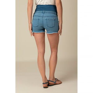 Short de grossesse en jean à bandeau haut 
