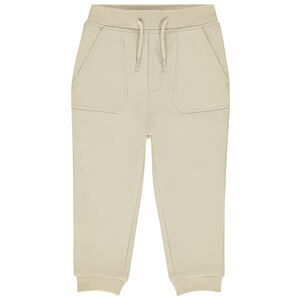 Φόρμα jogging από πλεκτό μονόχρωμη με εμφανείς τσέπες για bebe αγόρι 