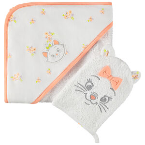 Σετ μπάνιου κάπα μπάνιου και γάντι Marie Disney για bebe κορίτσι 