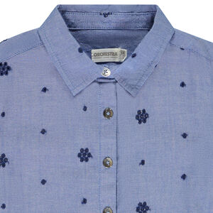 Πουκάμισο μακρυμάνικο με κέντημα για κορίτσι 