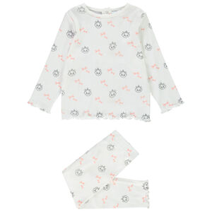 Πιτζάμα 2 κομμάτια jersey κοτλέ με σχέδιο Marie Disney για bebe κορίτσι 
