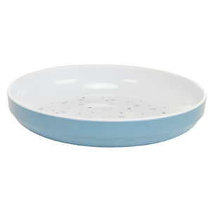 Πιάτο από μελαμίνη με εκτύπωση καρδιές σε μπλε χρώμα. 