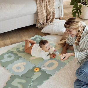 Χαλάκι δραστηριοτήτων από αφρό με 10 αριθμημένες πλάκες σε πράσινο  Main Χαλάκι δραστηριοτήτων από αφρό με 10 αριθμημένες πλάκες σε πράσινο