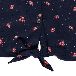 Chemise manches longues imprimé fleuri pour fille 