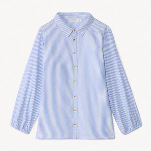 Chemise manches longues en popeline rayé pour fille 