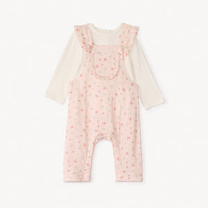 Σύνολο 2 τεμαχίων με τυπωμένη ποδηλατική φόρμα για κορίτσι μωρού 