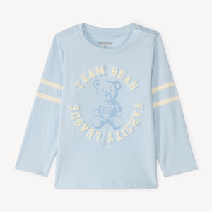 T-shirt à manches longues avec imprimé ourson pour bébé garçon 