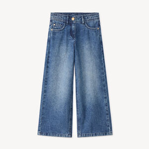 Φαρδύ jean σε denim μπλε Stone για κορίτσι 