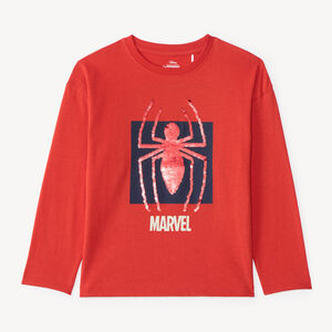 T-shirt manches longues garçon Marvel à sequins réversibles 