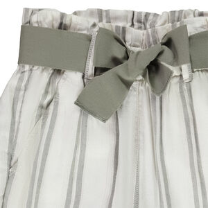 Παντελόνι σε ριγέ υφασμάτινο με ζώνη για κορίτσι 