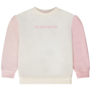 "Φούτερ με εφέ color block και κέντημα για κορίτσι" 