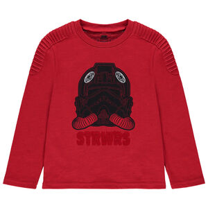 T-shirt manches longues en jersey avec print Stormtrooper Star Wars et sequins Main T-shirt manches longues en jersey avec print Stormtrooper Star Wars et sequins