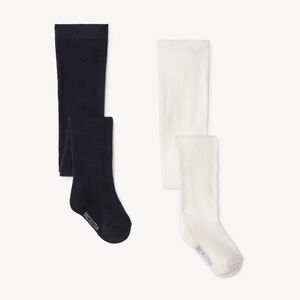 Σετ από 2 ζευγάρια παχιών καλσόν για κορίτσι μωρό 