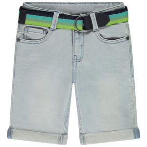 Βερμούδα effet jean με αποσπώμενη ζώνη για αγόρι 