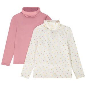 Lot de 2 sous-pull col roulé pour fille Main Lot de 2 sous-pull col roulé pour fille