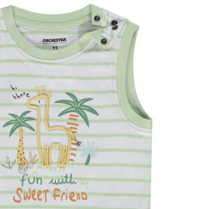 Σετ 2 τμχ. print καμηλοπάρδαλη για bebe αγόρι 