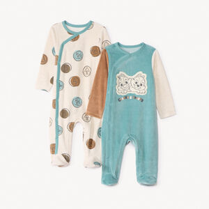 Σετ 2 βελουτέ φορμών Tic & Tac Disney για αγόρι με διαφορετικές ανοίξεις ανάλογα με την ηλικία 