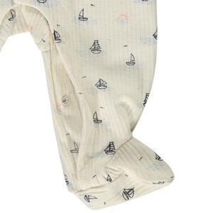 Dors-bien côtelé imprimé voiliers pour bébé garçon 
